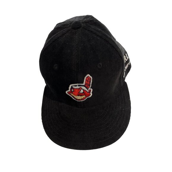 Kill The Hype Cleveland Indians Worlds Champions Corduroy Hat in Black - Picture 1 of 4